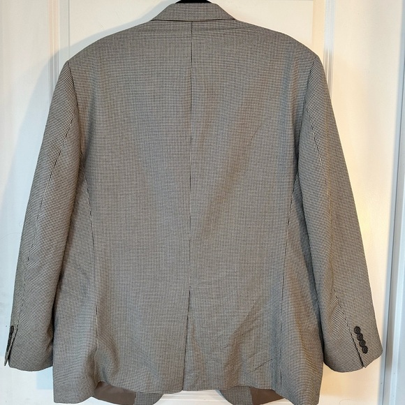 Michael Kors Plaid Gingham Brown/Beige 2 Button Blazer/ Sport Coat, Size 44R - Picture 2 of 8